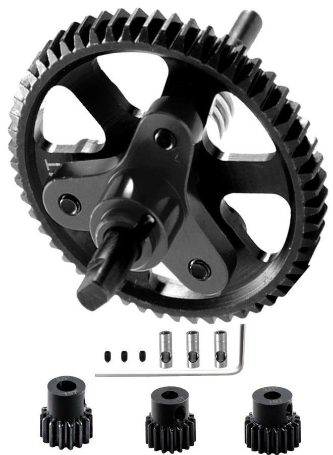 Rcarmumb Hardened Steel Slipper Clutch Eliminator Gear Upgrades Part for 1/10 Slash 4X4/VXL Stampede 4X4/VXL Rustler 4X4/VXL,54T Spur Gear with Pinions Gears Set(15T 17T 19T),#6878,Black - Image 1